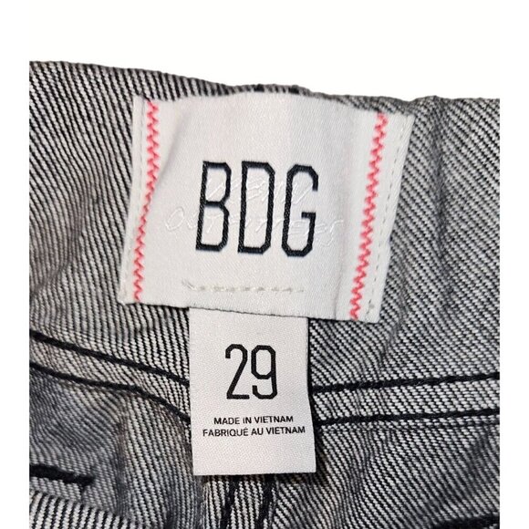 BDG Urban Outfitters Foldover V Front Jean Shorts Sz 29 8 Cut Offs Goth Punk NEW - Picture 11 of 16